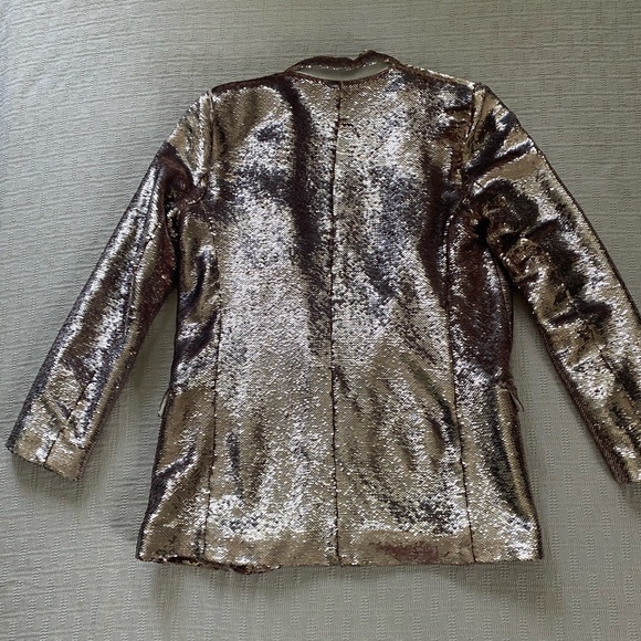 IRO Paris rose gold sequin blazer. - Picture 9 of 11